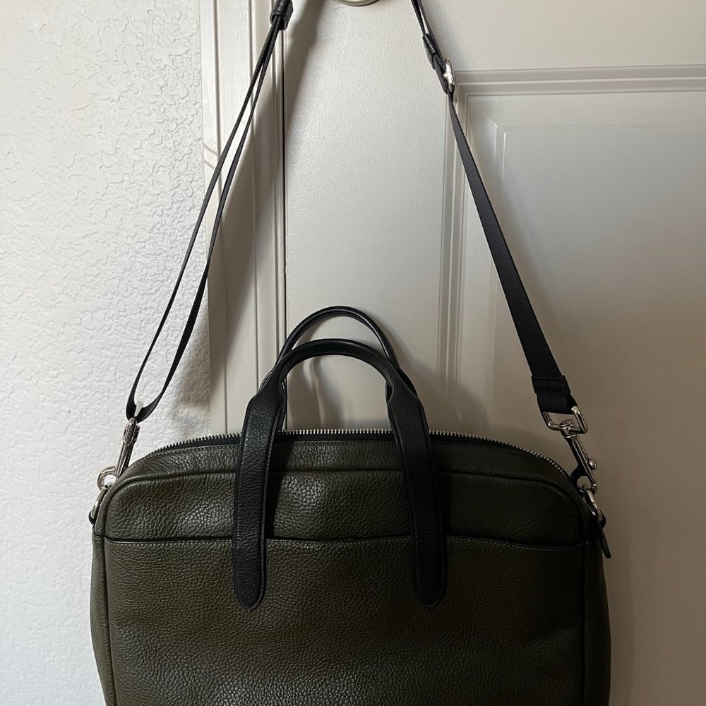 Coach Forest Green Slim Briefcase - Picture 7 of 11